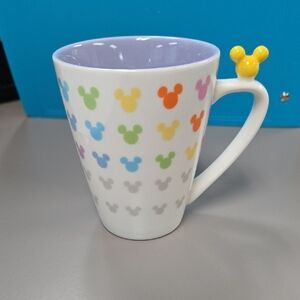 Disney White and Yellow Mickey Mouse Ceramic Mug